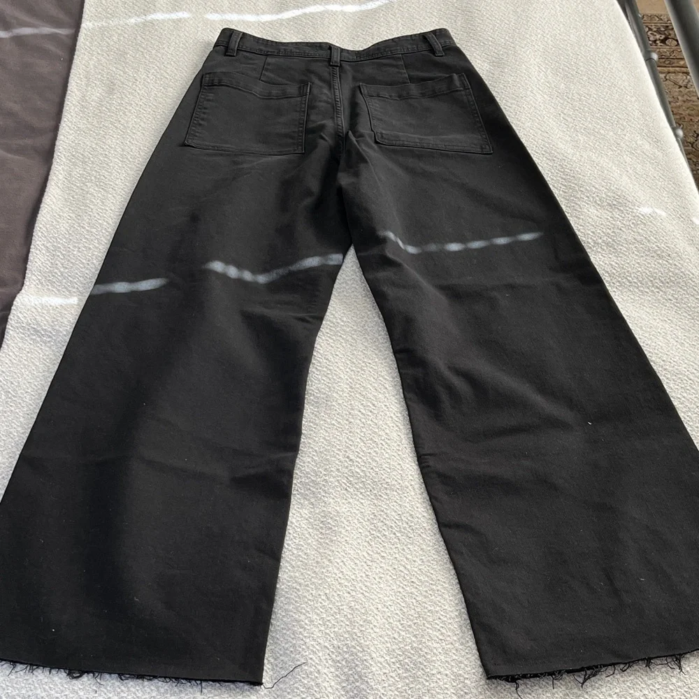 NWOT Zara Black Wide Leg Pants - Picture 5 of 6
